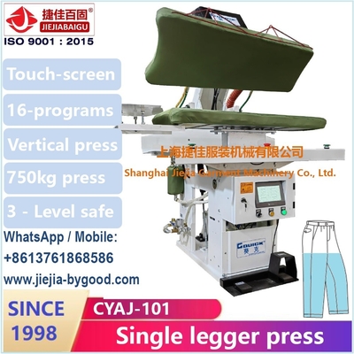 Pantalon Legger Verticale Pantalons en tissu entièrement automatique Machine de pressage différents types de tissu