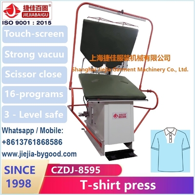 Machine automatique de presse de vapeur de T-shirt vertical avec PLC 50HZ d'écran tactile