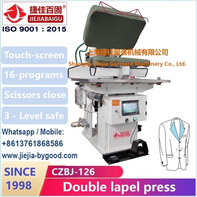 Machine repassante 1.5kw de presse de blanchisserie de PLC de LED de presse de double costume commercial de revers
