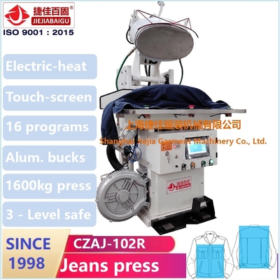 Équipement repassant de PLC d'écran tactile de presse à mouler de vapeur de veste de jeans