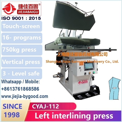 Machine de presse de tissu d'écran tactile automatique pour la presse de vapeur de vêtement