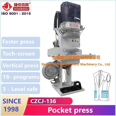 Machine de pressage de vêtements pour pressage vertical de manteaux et de robes à Shanghai Jiejiabaigu