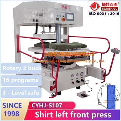 La machine repassante de presse à mouler de chemise pour la chemise a laissé à corps avant le mouvement rotatoire et le mâle vertical de couverture de téflon de presse